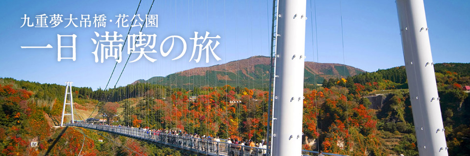 九重夢大吊橋・花公園 一日 満喫の旅